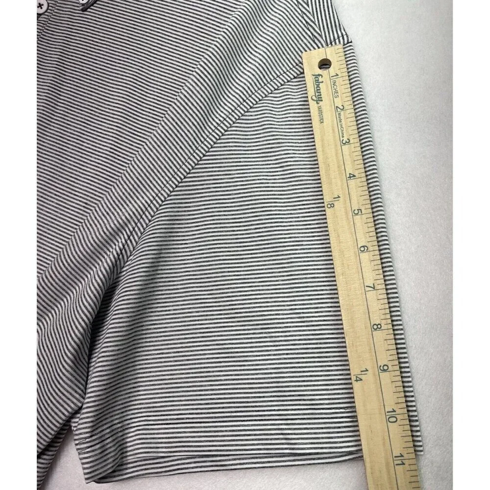 AdiPure by Adidas Men's Performance Polo Shirt Golf Sz 2XL Stretch White Striped